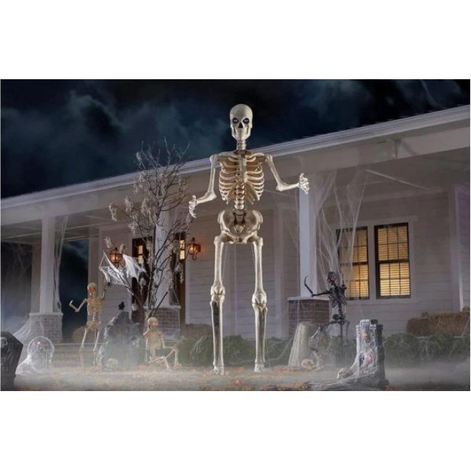 Home Accents 12 ft. Giant-Sized Skeleton with LifeEyes