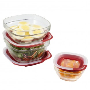 Rubbermaid Easy Find Lid 6-Piece Glass Food Storage Container Set