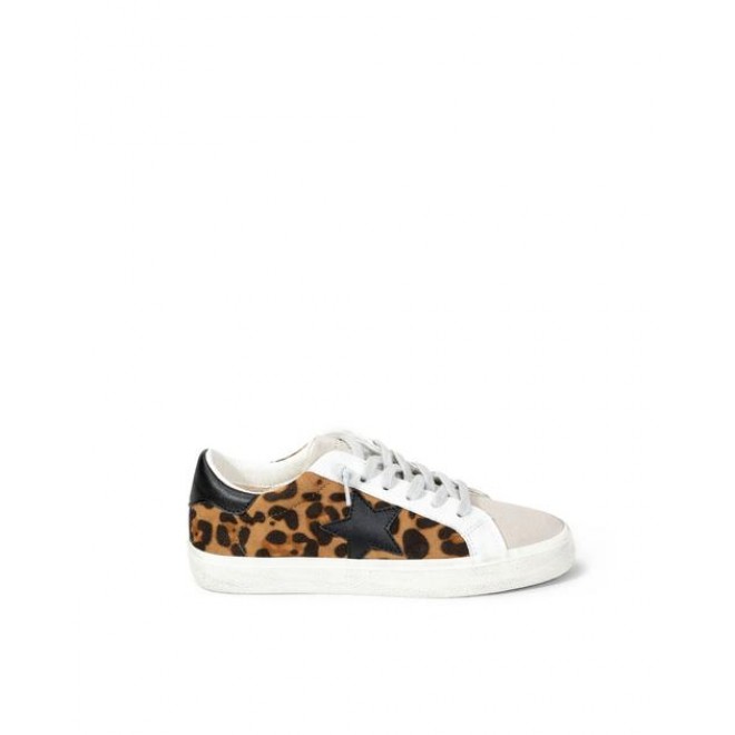 Justine Faux Suede Leopard Sneaker